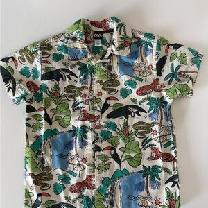 Printed Camp Shirt NEW Size 4
